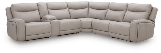 Gravier 6-Piece Power Reclining Sectional with Storage Console Benchcraft®