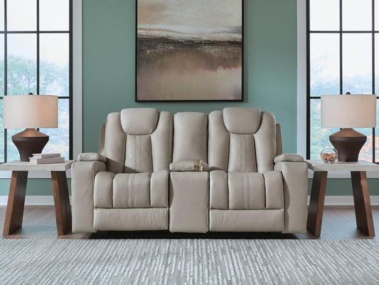 Elevate Edges Glider REC Loveseat w/Console Signature Design by Ashley®