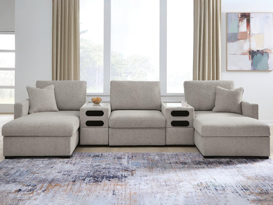 ModMax Luxe 5-Piece Double Chaise Sectional with Audio Consoles Benchcraft®