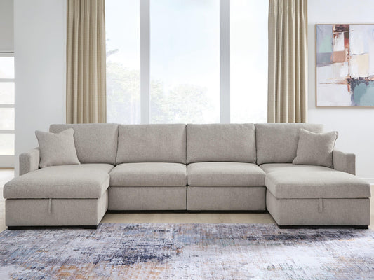 ModMax Luxe 4-Piece Double Storage Chaise Sectional Benchcraft®