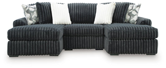 Midnight-Madness 3-Piece Double Chaise Sectional Signature Design by Ashley®
