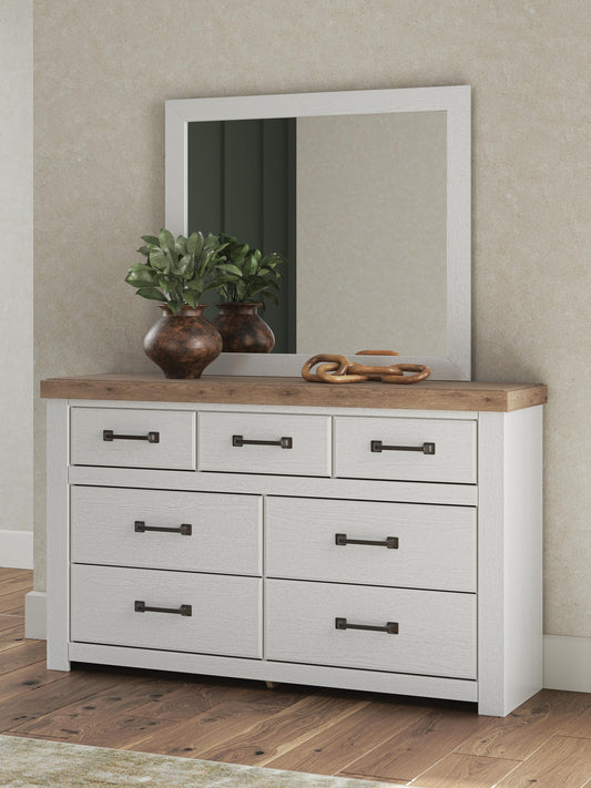Savonport Panel Bed, Dresser And Mirror Benchcraft®