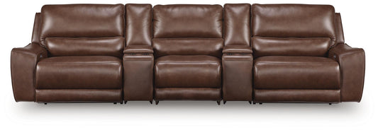 DeepWakes 5-Piece Reclining Sectional with Storage Consoles Signature Design by Ashley®