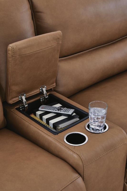 DeepWakes 5-Piece Reclining Sectional with Double Chaise and Storage Consoles Signature Design by Ashley®