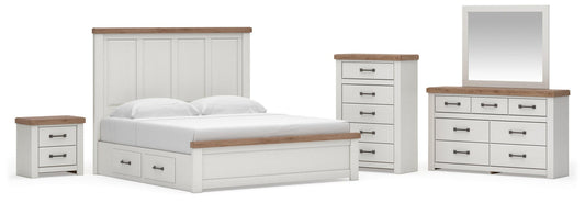 Savonport Panel Bed With Storage, Dresser, Mirror, Chest And Nightstand Benchcraft®