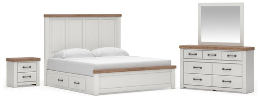 Savonport Panel Bed With Storage. Dresser, Mirror And Nightstand Benchcraft®