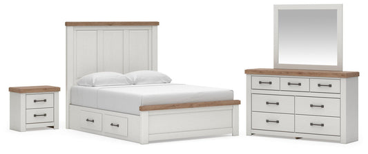 Savonport Panel Bed With Storage. Dresser, Mirror And Nightstand Benchcraft®