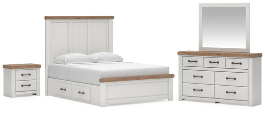 Savonport Panel Bed With Storage. Dresser, Mirror And Nightstand Benchcraft®