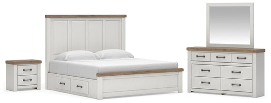 Savonport Panel Bed With Storage. Dresser, Mirror And Nightstand Benchcraft®