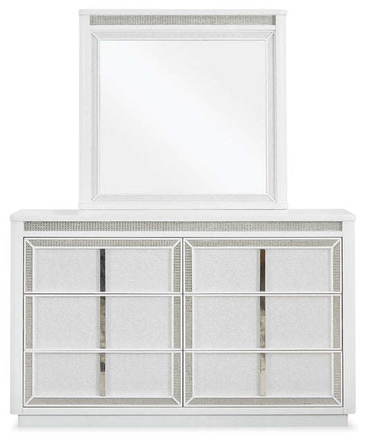 Chalanna California Upholstered Storage Bed, Dresser And Mirror Signature Design by Ashley®