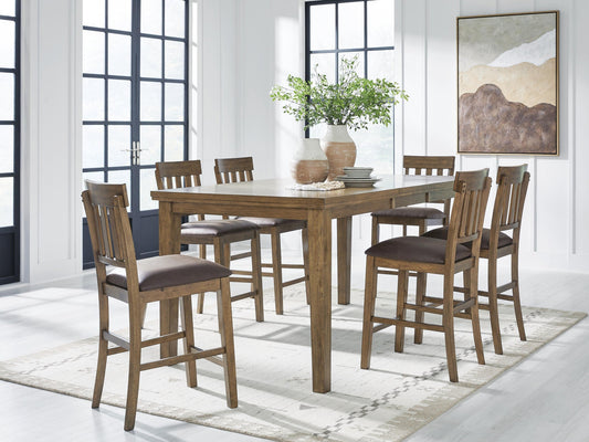 Broxtyn Counter Height Dining Table and 6 Barstools Signature Design by Ashley®