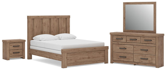 Garistyn Panel Bed. Dresser, Mirror And Nightstand