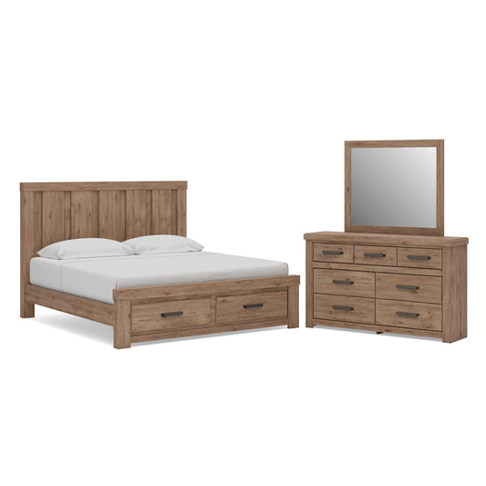 Garistyn Panel Storage Bed, Dresser And Mirror Signature Design by Ashley®