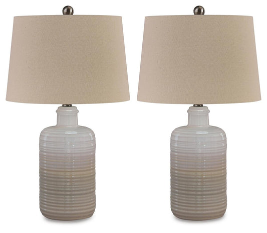 Marnina Ceramic Table Lamp (2/CN) Signature Design by Ashley®