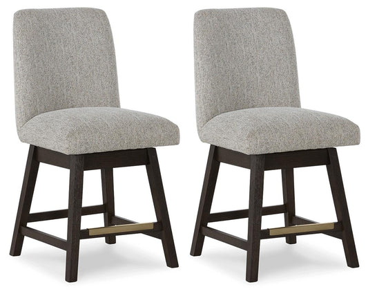 Burkhaus UPH Swivel Barstool (2/CN) Signature Design by Ashley®