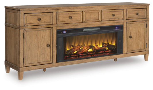 Sharlance 81" TV Stand with Electric Fireplace Signature Design by Ashley®