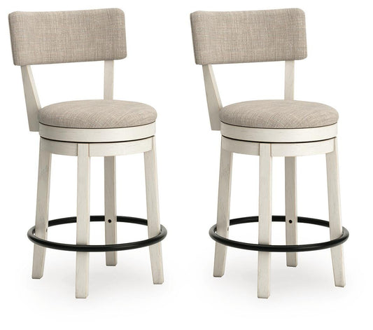 Robbinsdale UPH Swivel Barstool (2/CN) Signature Design by Ashley®