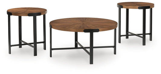 Crosstrail Occasional Table Set (3/CN) Signature Design by Ashley®