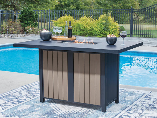 East Beach RECT Bar Table w/Fire Pit Signature Design by Ashley®