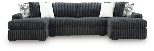 Midnight-Madness 3-Piece Double Chaise Sectional Signature Design by Ashley®