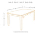 Ralene RECT DRM Butterfly EXT Table Signature Design by Ashley®