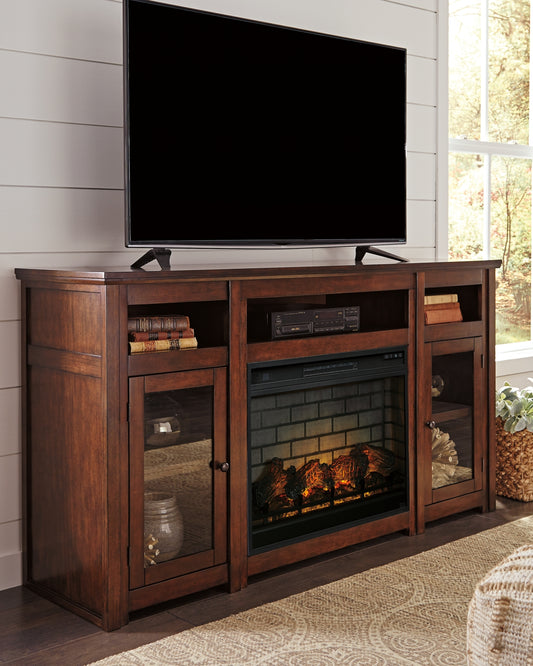 Harpan 72" TV Stand with Electric Fireplace Signature Design by Ashley®