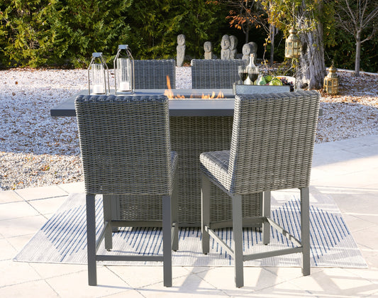 Palazzo Outdoor Counter Height Dining Table with 4 Barstools Signature Design by Ashley®