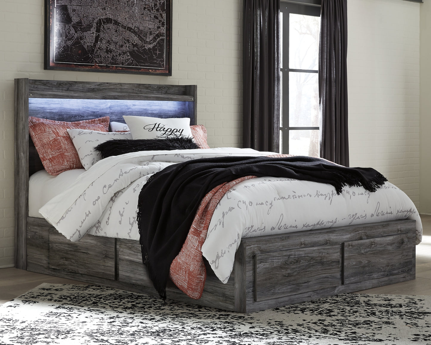 Baystorm Queen Panel Bed with 4 Storage Drawers Signature Design by Ashley®