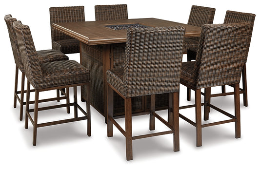 Paradise Trail Outdoor Dining Table and 8 Chairs Signature Design by Ashley®
