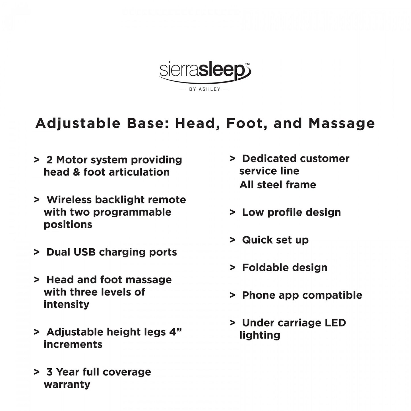 12 Inch Ashley Hybrid  Adjustable Base And Mattress Sierra Sleep® by Ashley