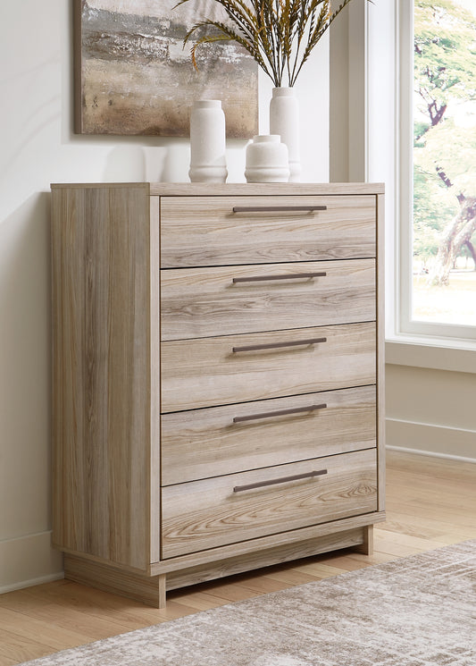 Hasbrick Five Drawer Wide Chest Signature Design by Ashley®