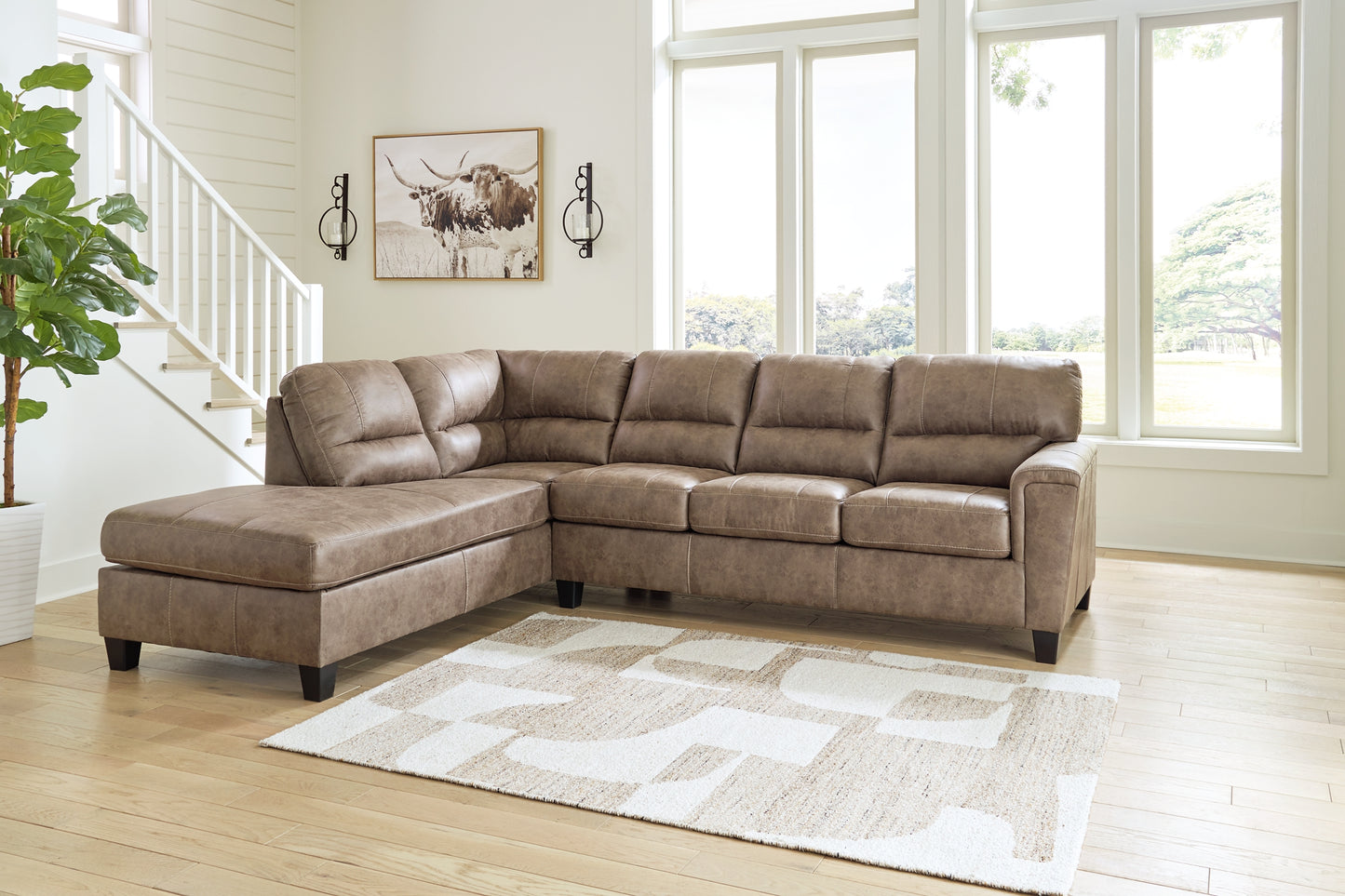 Navi 2-Piece Sectional Sofa Sleeper Chaise Signature Design by Ashley®