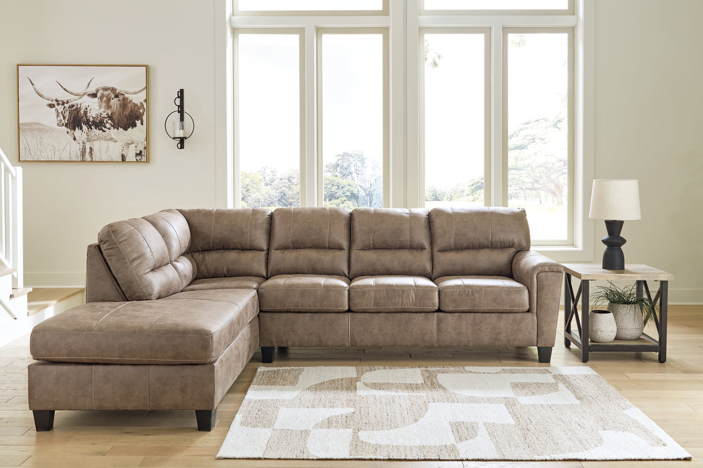 Navi 2-Piece Sectional Sofa Sleeper Chaise Signature Design by Ashley®