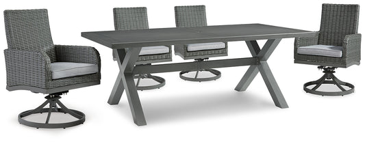 Elite Park Outdoor Dining Table and 4 Chairs Signature Design by Ashley®