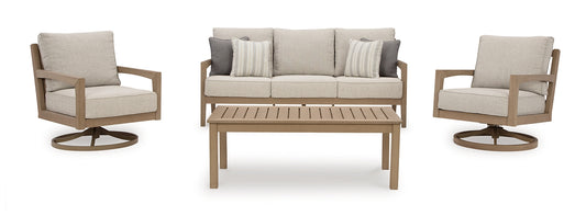 Hallow Creek Outdoor Sofa and 2 Chairs with Coffee Table Signature Design by Ashley®