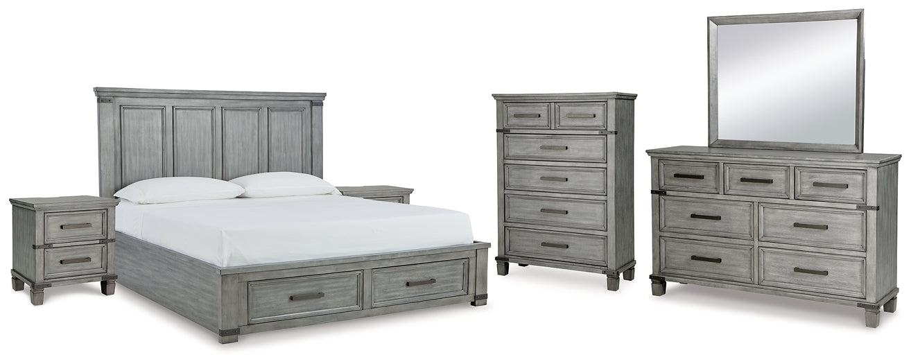 Russelyn King Storage Bed with Mirrored Dresser, Chest and 2 Nightstands Signature Design by Ashley®