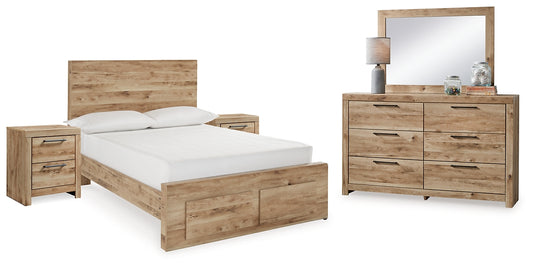 Hyanna Full Panel Storage Bed with Mirrored Dresser and 2 Nightstands Signature Design by Ashley®