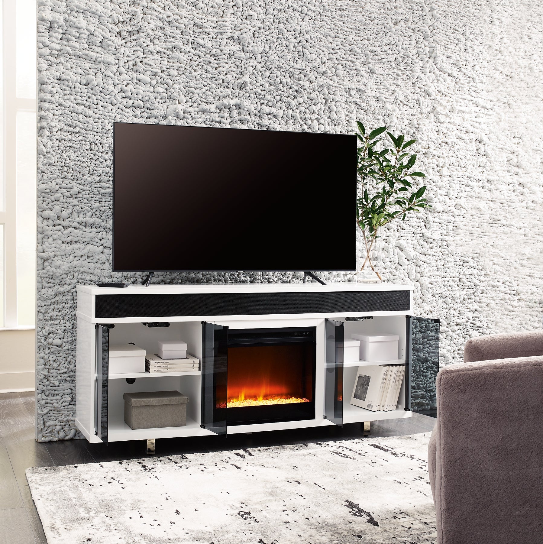 Gardoni 72" TV Stand with Electric Fireplace Signature Design by Ashley®