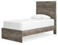 Ralinksi Twin Panel Bed with Mirrored Dresser and 2 Nightstands Signature Design by Ashley®