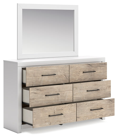 Charbitt Twin Panel Bed with Mirrored Dresser Signature Design by Ashley®