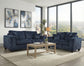 4200 Hugo Navy Sofa and Loveseat Furniture Zone