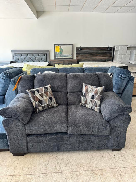 New Grey/Brown Delta Loveseat Only Trading Post