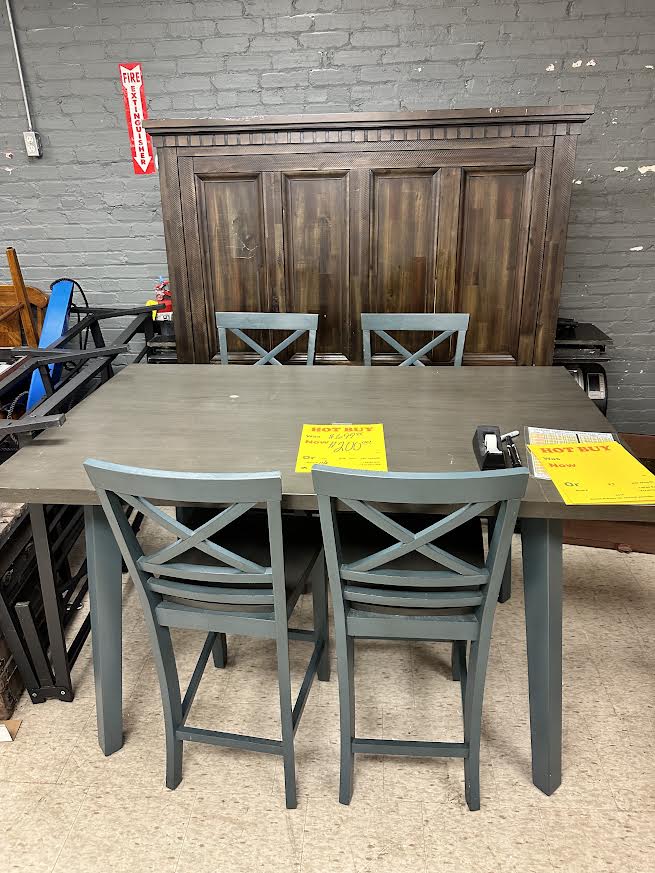 4 Chair Grey Dinette Trading Post