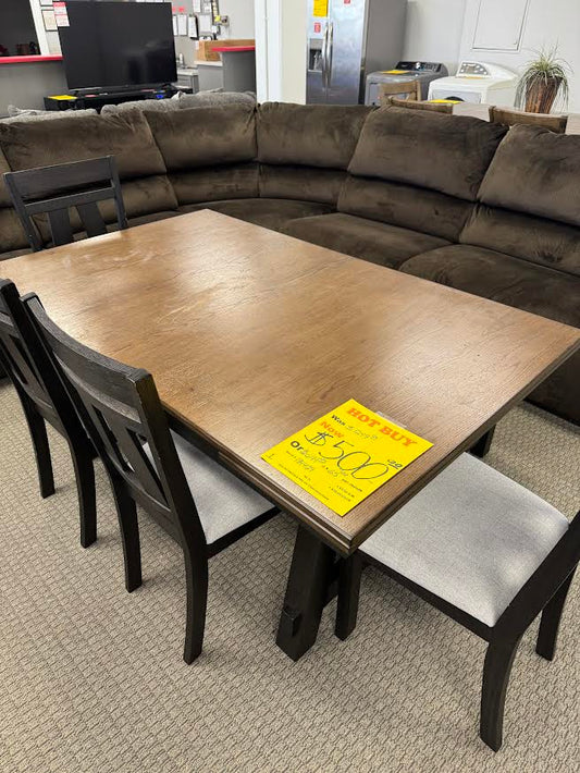 Used Wooden 4 Chair with Bench Trading Post
