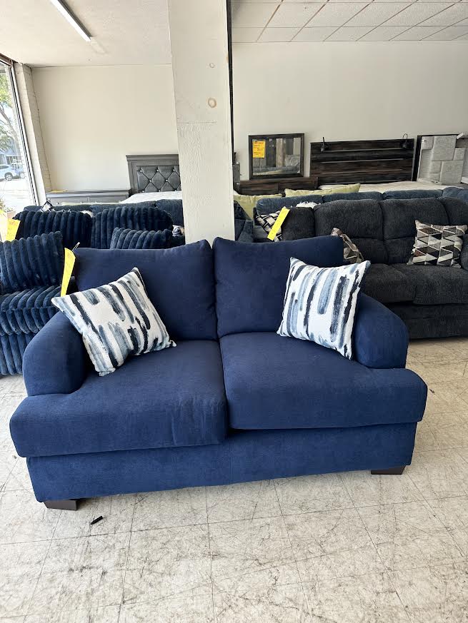 New Blue Loveseat Only Trading Post