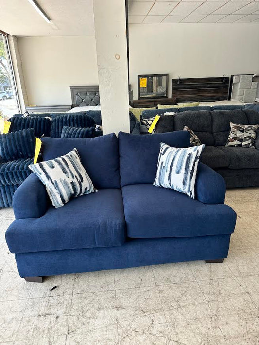 New Blue Loveseat Only Trading Post