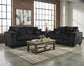 4200 Hugo Black Sofa and Loveseat Trading Post