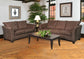 1000 | Sienna Chocolate Sofa & Loveseat Hughes Furniture