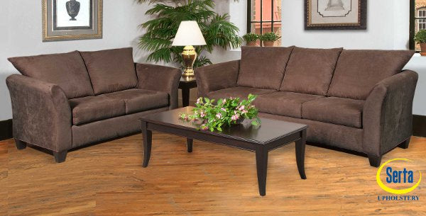 1000 Sienna Chocolate Sofa Loveseat Hughes Furniture