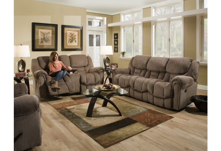 Taupe Sofa Loveseat HomeStretch